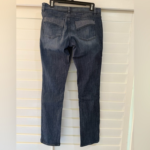 White House Black Market Dark Blue Straight Jeans - Picture 3 of 6